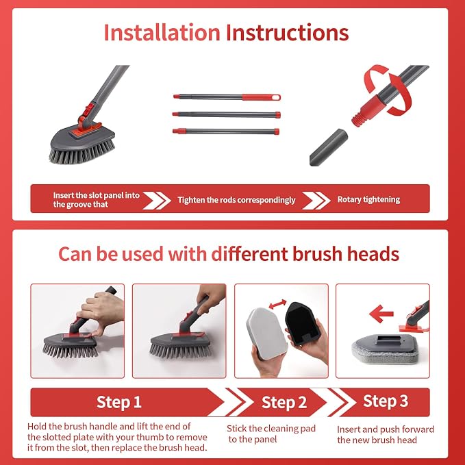 Tile Tub Scrubber Brush No Scratch - Image 9