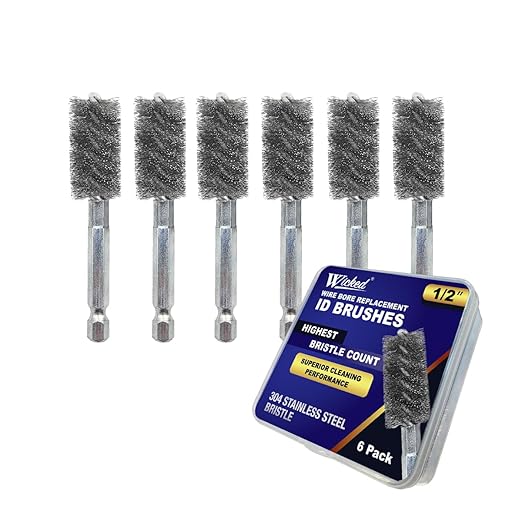 WICKED Professional ID Copper Tube Pipe Cleaner Replacement Brushes) by Wicked