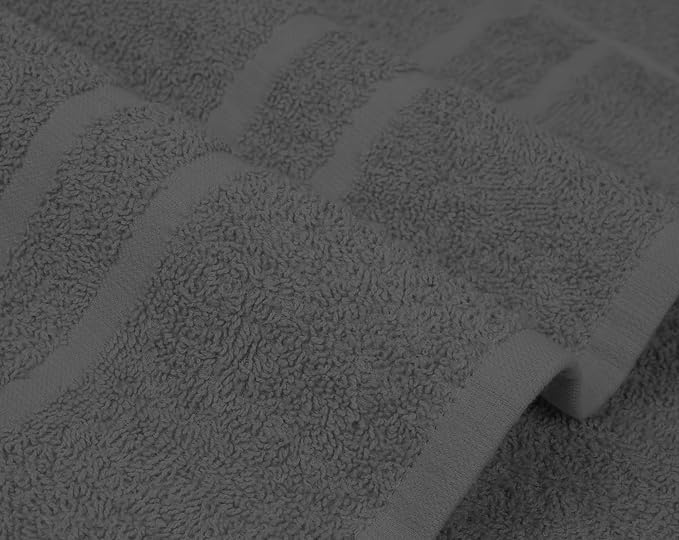 Basic Medium Bath Towels 24x48 Inches – Pack of 6 – Grey Color – Soft and - Image 8