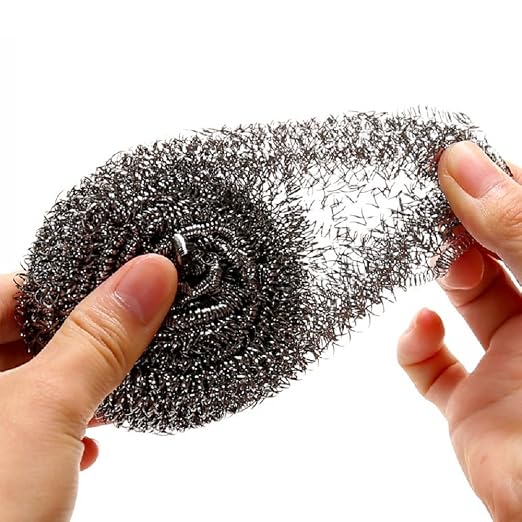 6 Pack Stainless Steel Wool Scrubber, Scrubbing Scouring Pad, Steel Wool - Image 3