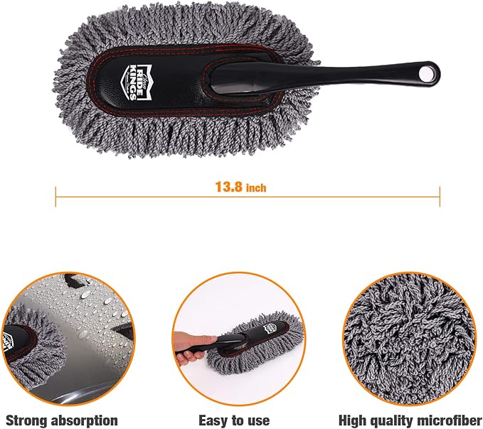 Car Duster Set, Car Duster Exterior Extendable Handle, Scratch Remover Large - Image 3