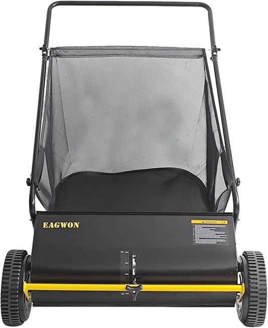 Push Lawn Sweeper, 26-Inch Width, 7 Cu. Ft. Hopper Capacity, 4 Spinning Brushes - Image 2