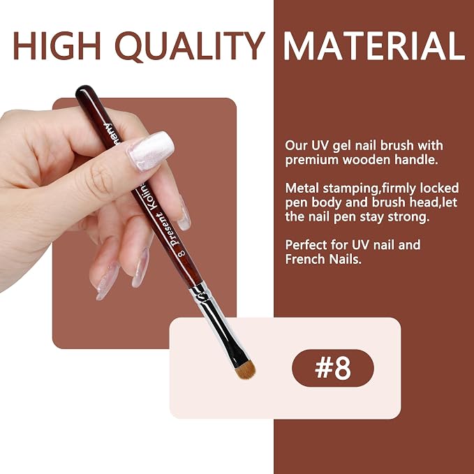 Present Gel Nail Brush, UV Gel Nail Brush, Nail Art Tips Builder Brush Pen - Image 3