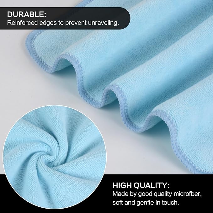 SINLAND Microfiber Facial Cloths Fast Drying Washcloth 12inch x 12inch - Image 3