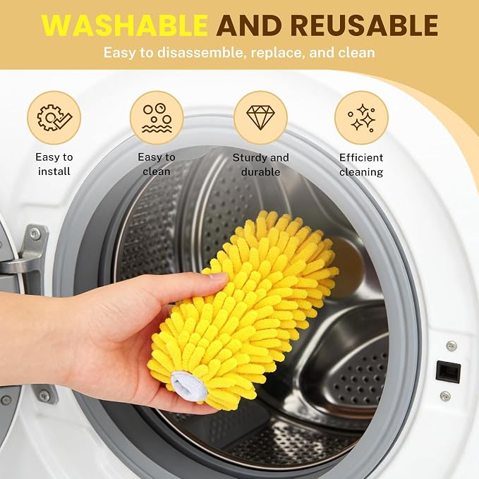 SetSail Dusters for Cleaning 4pcs Small Microfiber Duster Refills - Image 3