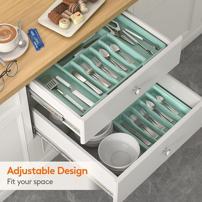 Lifewit Silverware Drawer Organizer, Expandable Utensil Tray - Image 7