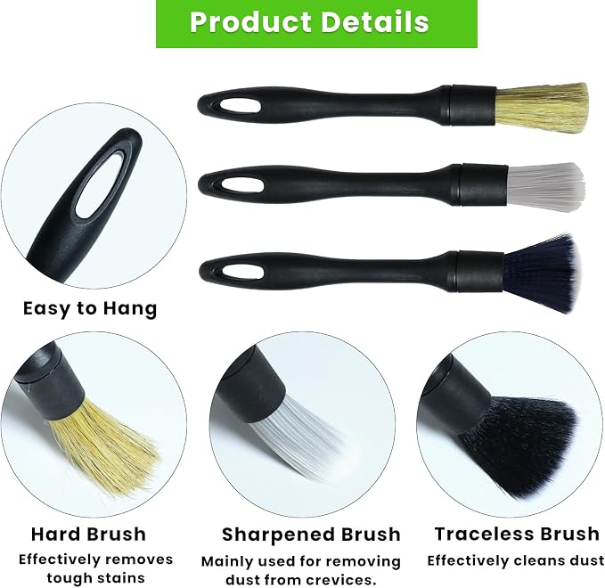 11 Pcs Car Interior Detailing Brush Set, Car Interior Soft Cleaning Brush - Image 3