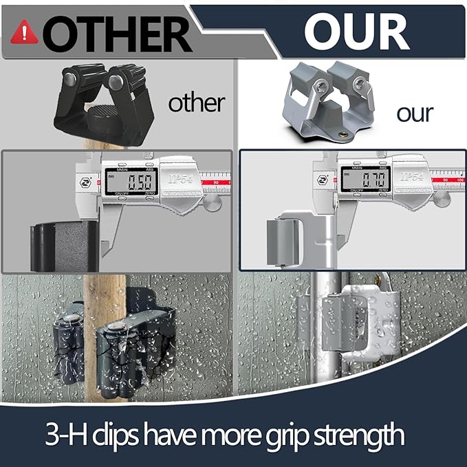 3-H Mop and Broom Holder Wall Mount 6 Pack, Broom Holder - Image 2