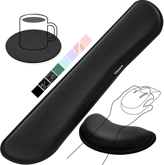 Gimars Upgrade Enlarge Silky and Superfine Fabric Gel Memory Foam Keyboard by Gimars