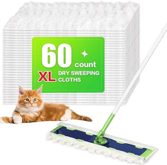 XL Heavy Duty Dry Sweeping Cloths Compatible by YHOVID