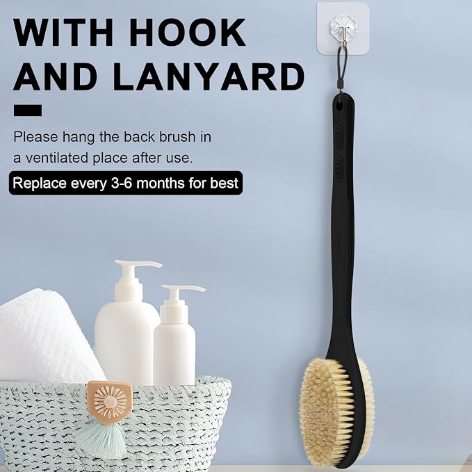 Back Scrubber, Back Scrubber for Shower, Bath Brush Long Handle for Shower - Image 7