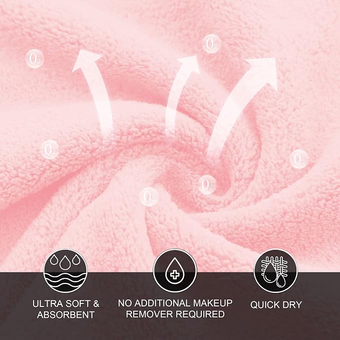 MOONQUEEN Microfiber Facial Cloths Fast Drying Washcloth 12 Pack - Image 7