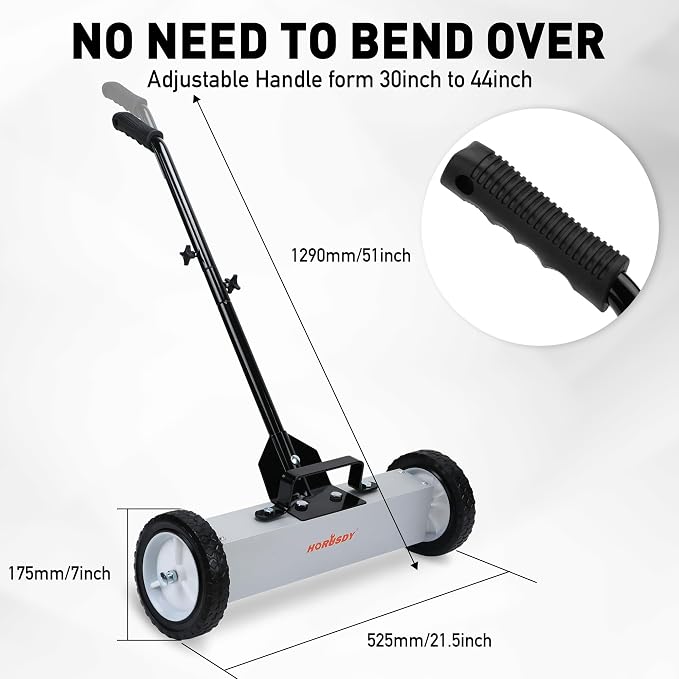 HORUSDY 18-Inch Rolling Magnetic Sweeper - Image 3