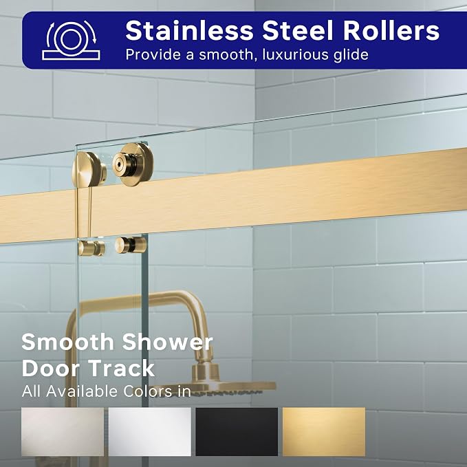 Woodbridge Frameless Shower Doors 56-60" Width x 76" Height - Image 8