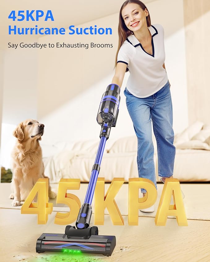 Cordless Vacuum Cleaner, 45KPA Stick Vacuum Cleaners - Image 2