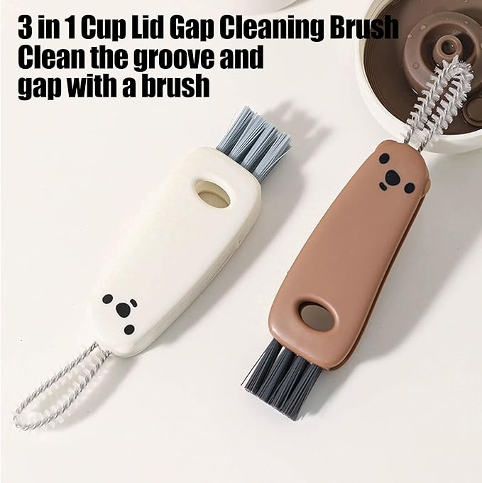3 in 1 Cup Lid Gap Cleaning Brush Multifunctional Bottle Cleaning Brush - Image 6