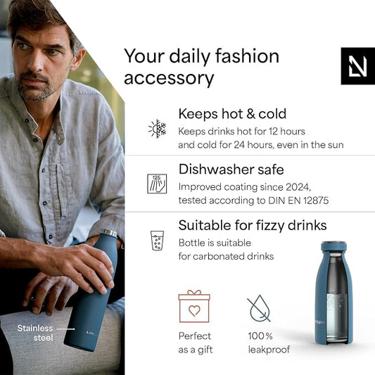 LARS NYSØM Stainless Steel Insulated Water Bottle 12oz 17oz 25oz 34oz 51oz | - Image 2