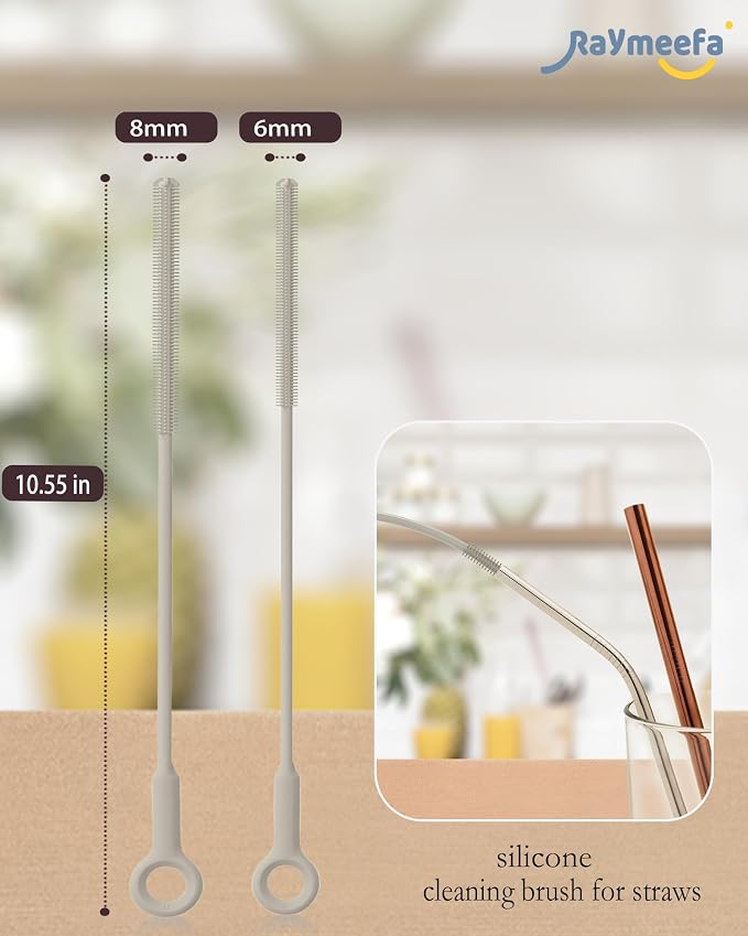 Extra Long Straw Cleaner Brush, Reusable and Soft Silicone Straw Cleaning Brush - Image 4