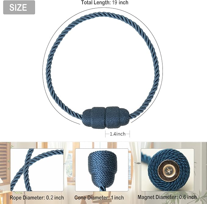 Magnetic Curtain Tiebacks - Image 2