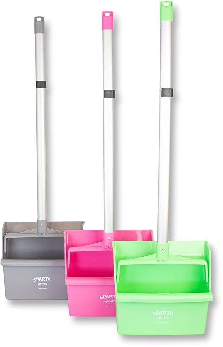 SPARTA Upright Dustpan with Aluminum Handle, Serrated Edge - Image 4