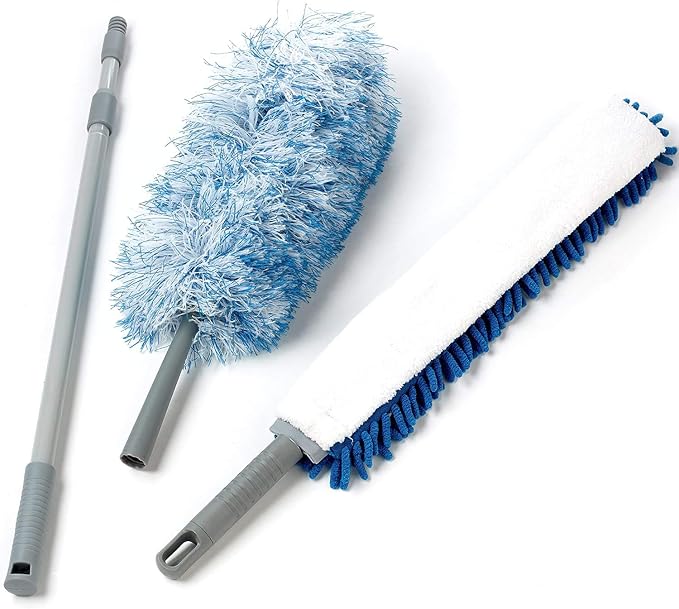 O-Cedar Dual-Action Microfiber Duster w/Telescopic Handle, 3 Piece Set - Image 2