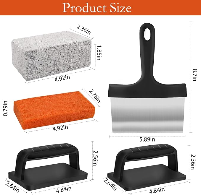 10 Pieces Griddle Cleaning Kit for Blackstone & More - Image 7
