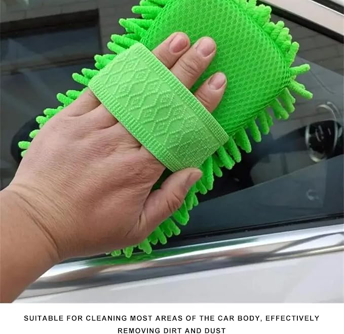 Microfiber Car Wash Sponge, Scratch-Free Vehicle Washing Mitt - Image 4
