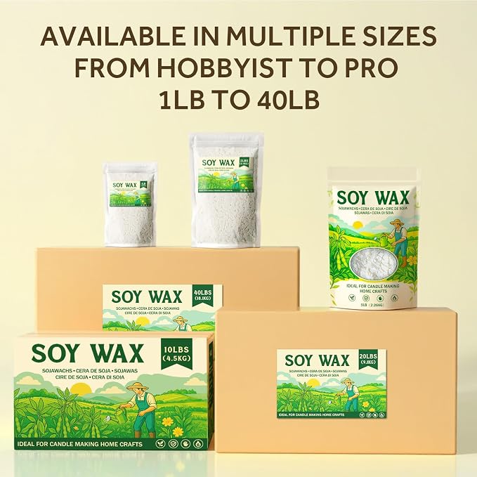 NORVENCE Soy Wax for Candle Making, Natural Soy Wax Flakes 5lb, Premium Candle - Image 8