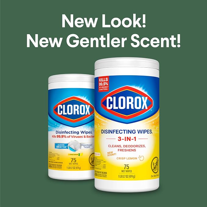 Clorox Disinfecting Cleaning Wipes, Bleach Free, Crisp Lemon - Image 2