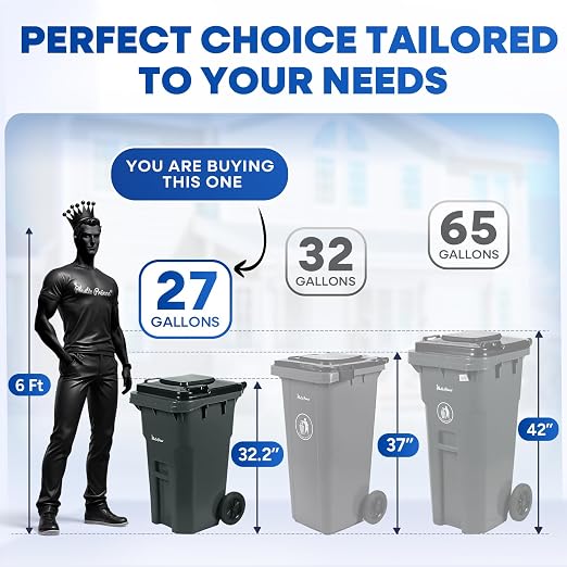 27 Gallon Outdoor Trash Can - Image 7