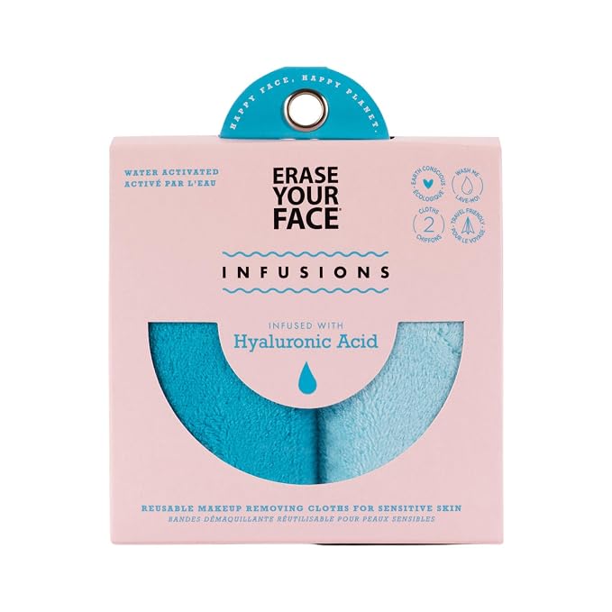 ERASE YOUR FACE Infusions Reusable Makeup Remover Cloths by EraseYourFace