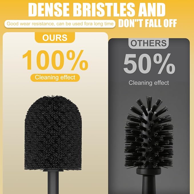 BESy Toilet Brush and Holder, Toilet Cleaner Bowl Set - Image 5