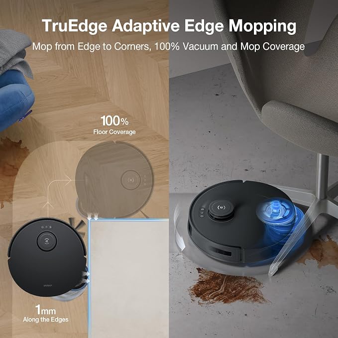 ECOVACS DEEBOT T30S AI Care Robot Vacuum and Mop, TruEdge Adaptive Edge Mopping - Image 3