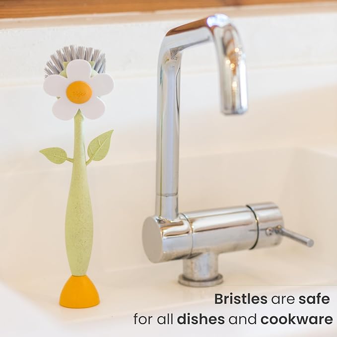 Vigar Florganic Daisy-Shaped Dish Brush, a Dish Brush - Image 4