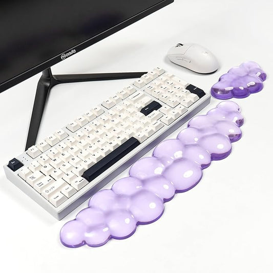 Purple Cloud Wrist Rest Set, Gel Wrist Rest by Sumgsn