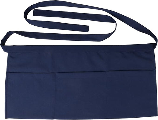Resist water 3 big Pockets Waist Server Apron Kitchen Restaurant Unisex Half by SEW+UR+LIFE