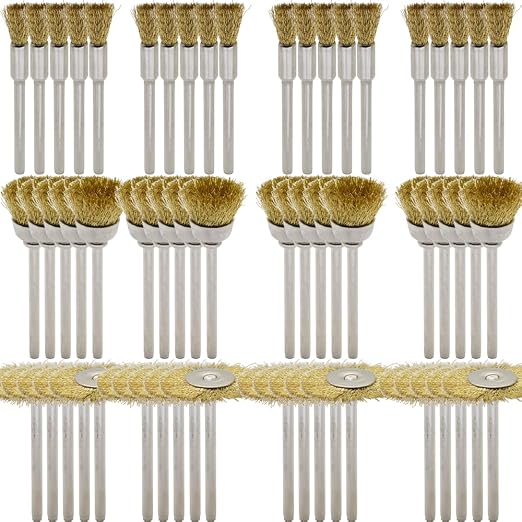 60-Piece Brass Wire Brush Set by LingGan