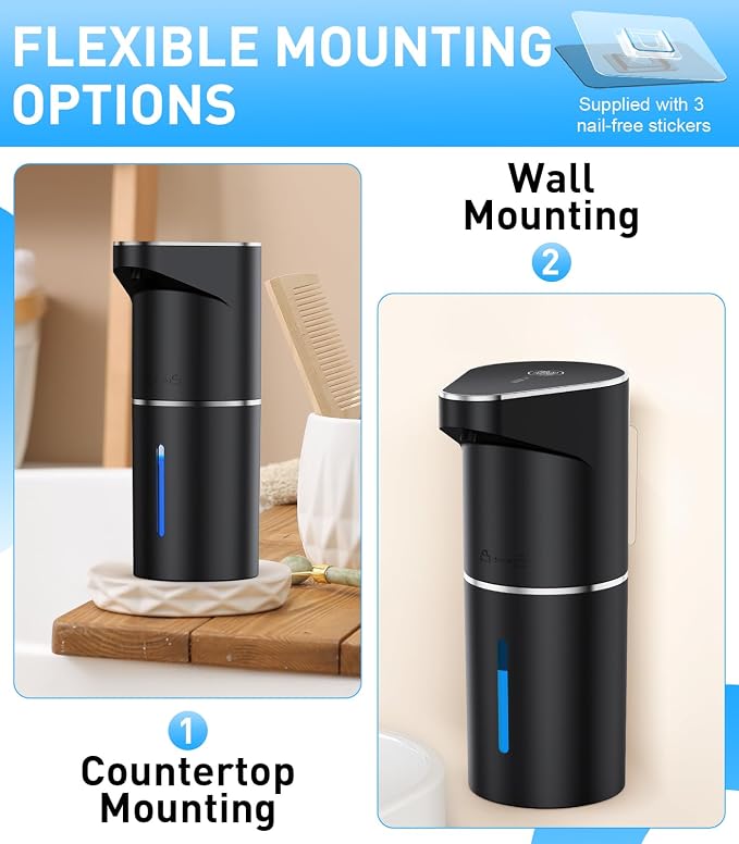 Automatic Soap Dispenser, Touchless Hand Wall Mount Rechargeable 3 Gear - Image 7