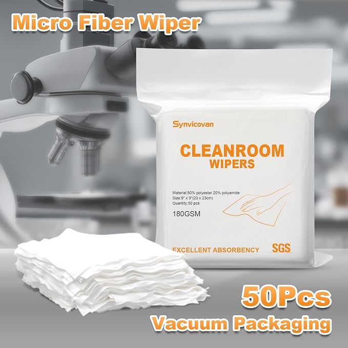 Microfiber Wipes 9"x9" Superfine Lint Free Cloths Cleaning and Drying Cloths - Image 2