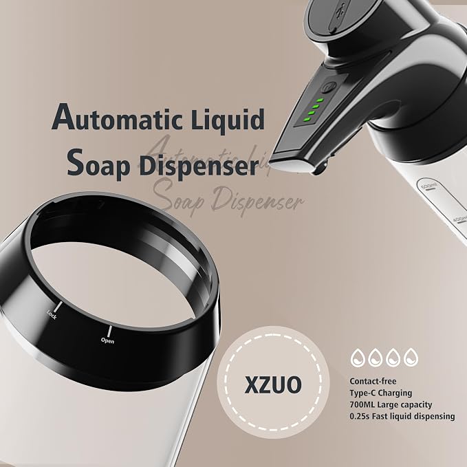 Automatic Soap Dispenser Touchless 23.7oz/700ml Rechargeable Liquid Soap Bottle - Image 2
