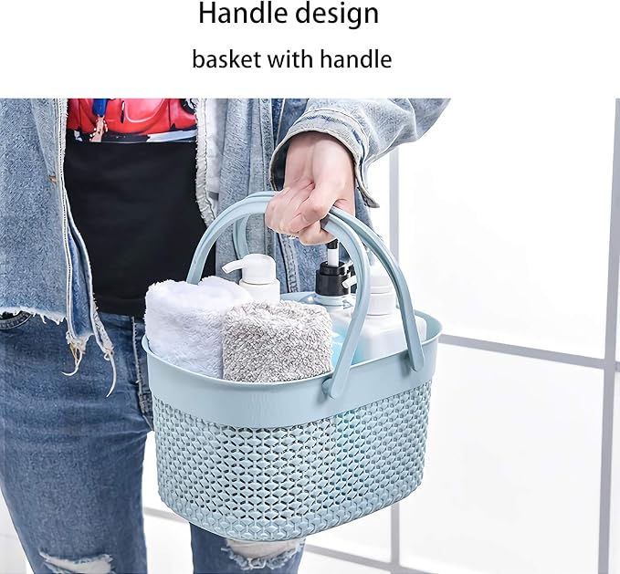 rejomiik Portable Shower Caddy Basket, Plastic Organizer Storage Tote - Image 4
