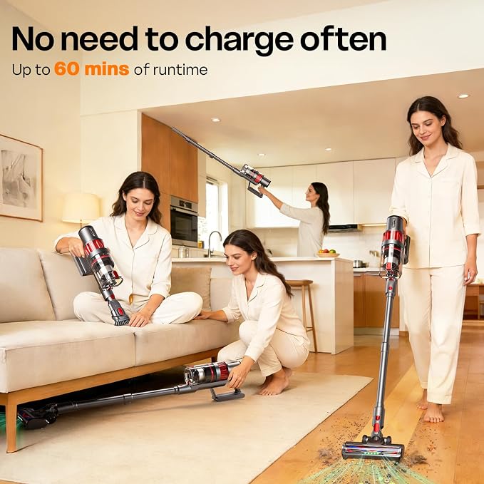 Cordless Vacuum Cleaner, 600W/50KPA, Stick Vacuum - Image 3