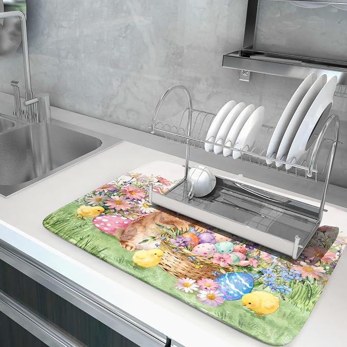 Easter Bunny Eggs Dish Drying Mat - Image 5