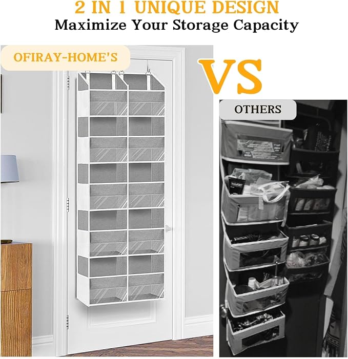 Over The Door Organizer, 5-Tier Extra Large Behind Door Storage - Image 4