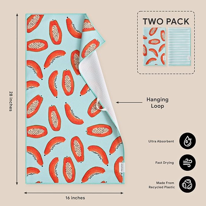 RECYCO Waffle Kitchen Towel Set of 2 - Image 7