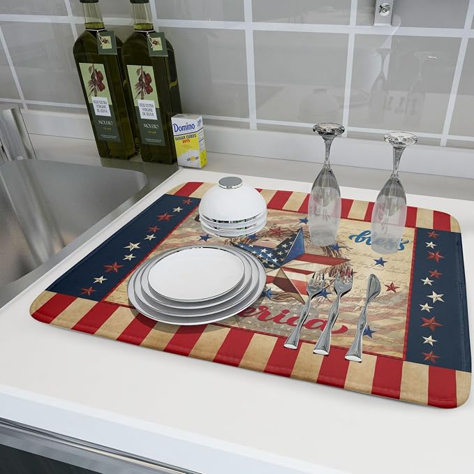 4th of July God Bless Dish Drying Mat - Image 6