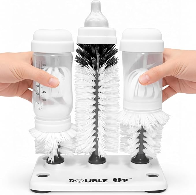 Double Baby Bottle Cleaning Brush Set by DoubleUpBottleBrush