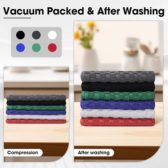 6 Pack 100% Cotton Wash Cloth, 12x12Inch Highly Absorbent and Soft Feel - Image 7