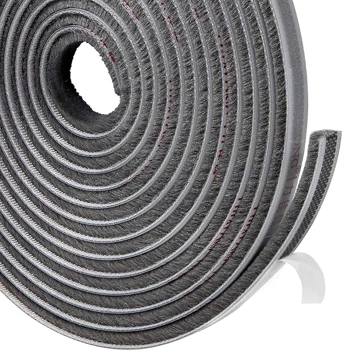 TORRAMI Felt Pile Weather Stripping 11/32 inch x 3/16 inch x 16 ft, Sliding by TORRAMI