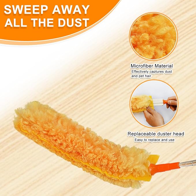 100" Reachable Microfiber Feather Duster, Duster - Image 6